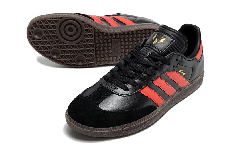 Bota de futbol sala Adidas Lionel Messi x Samba IC negre i vermell