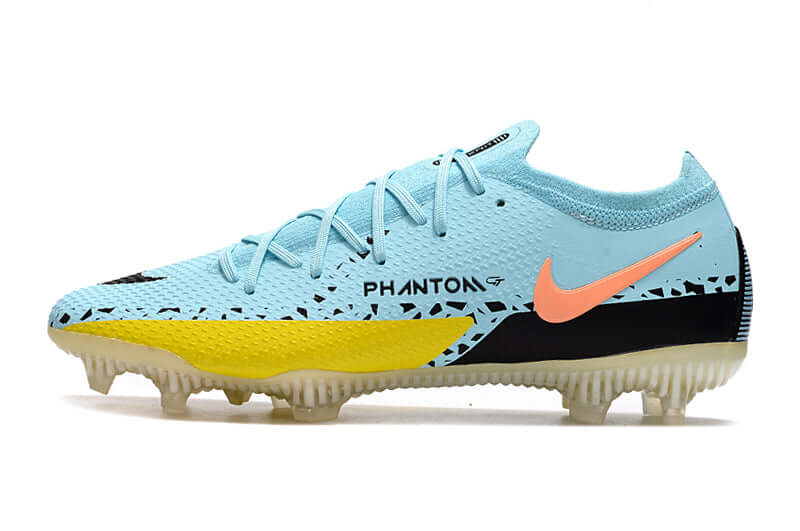 Controle é com Nike Phantom GT2 Elite FG Azul e Preto "Lucent Pack" na Farda de Boleiro, Garanta a qualidade de Jogadores Profissionais Elite e FRETE GRÁTIS!