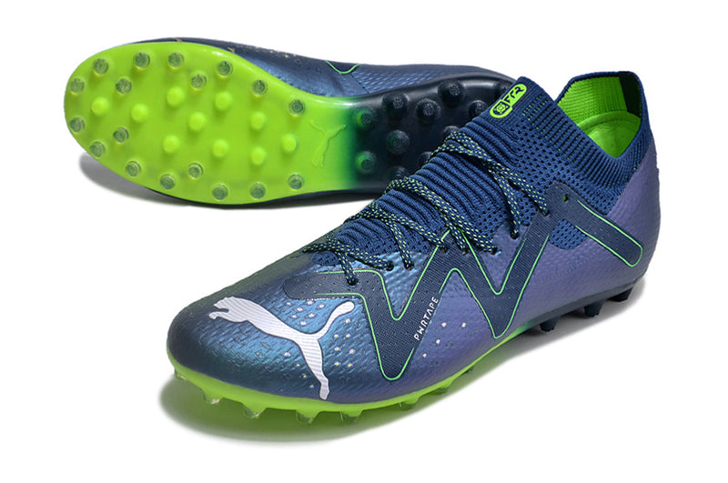 Puma Future Ultimate MG Blue and Green "Gear Up Pack" Soccer Cleats