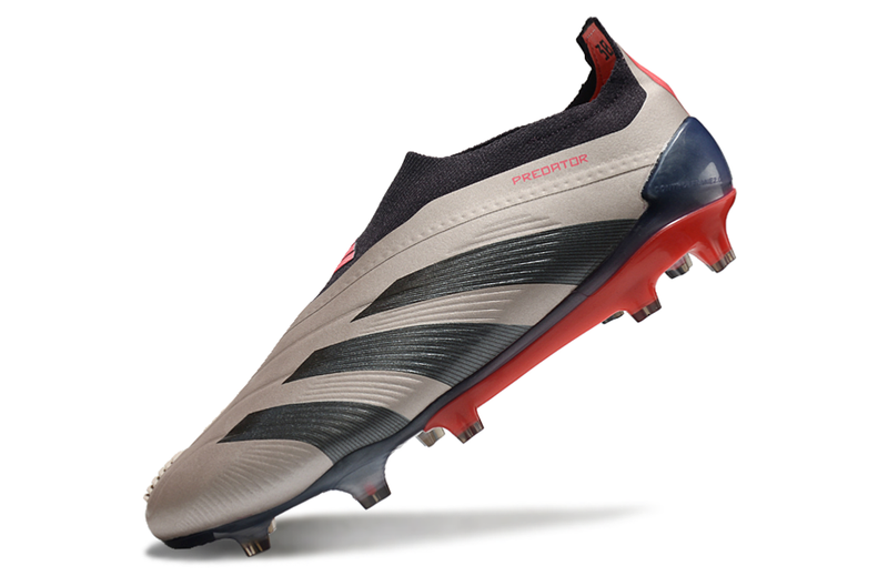 Chuteira Campo Adidas Predator LL Elite FG Prata, Preto e Vermelho "Vivid Horizon Pack"