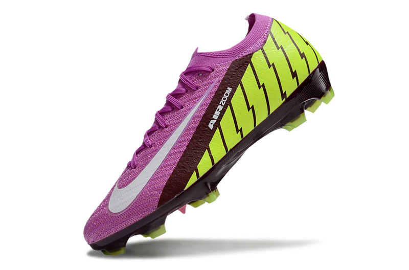 Chuteira Campo Nike Air Zoom Mercurial Vapor 16 Elite FG Roxa e Verde