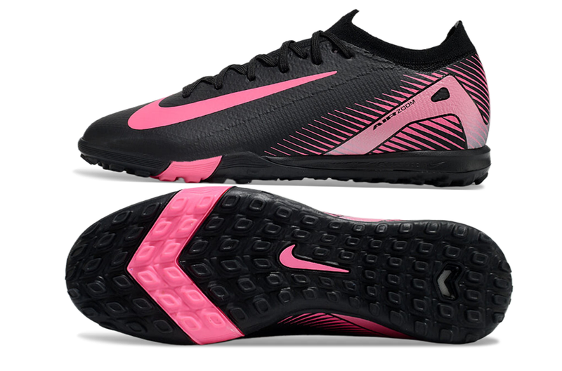 Chuteira Society Nike Air Zoom Mercurial Vapor 16 Elite TF Preta e Rosa