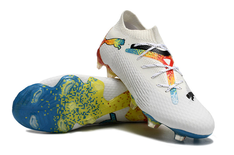 Botes de futbol Puma Future 7 FG blanc i color "Mapa de calor"