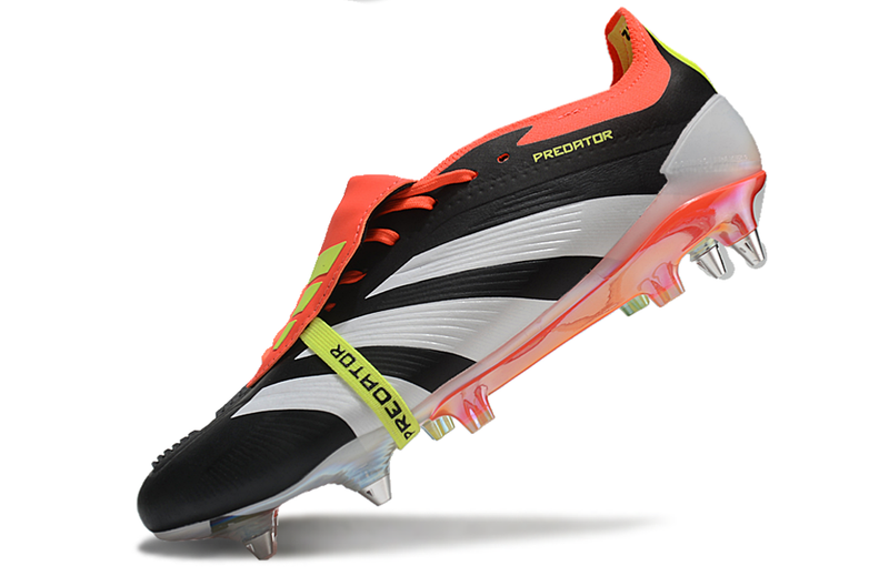 Adidas Predator Elite FT 30 Aluminum Spike Football Boots Black, Orange and White "Solar Energy" 