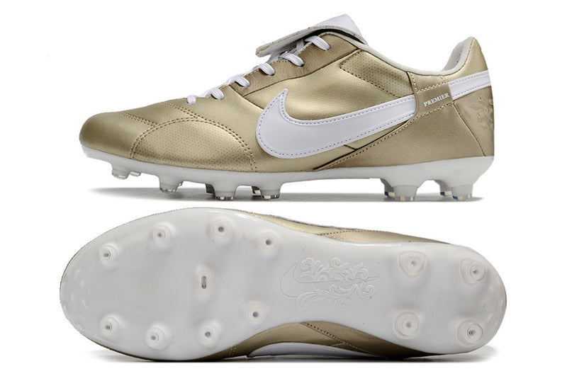 Nike Premier 3 FG Gold and White Football Boots