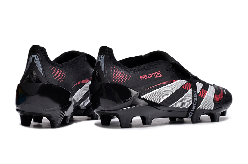 Chuteira Campo Adidas Predator FT 30 Elite FG Preta e Vermelha "Stealth Victory"