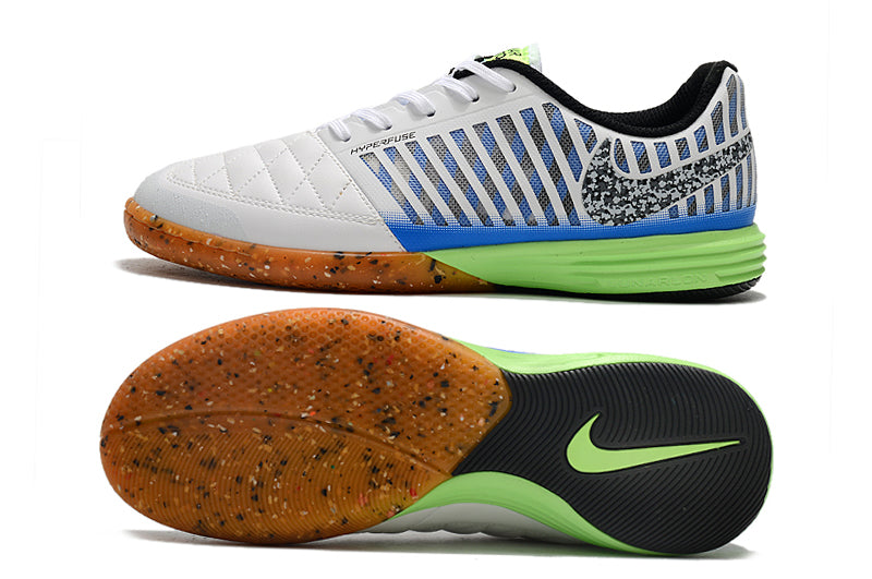 Nike Lunar Gato II IC Futsal Boot White, Blue and Green