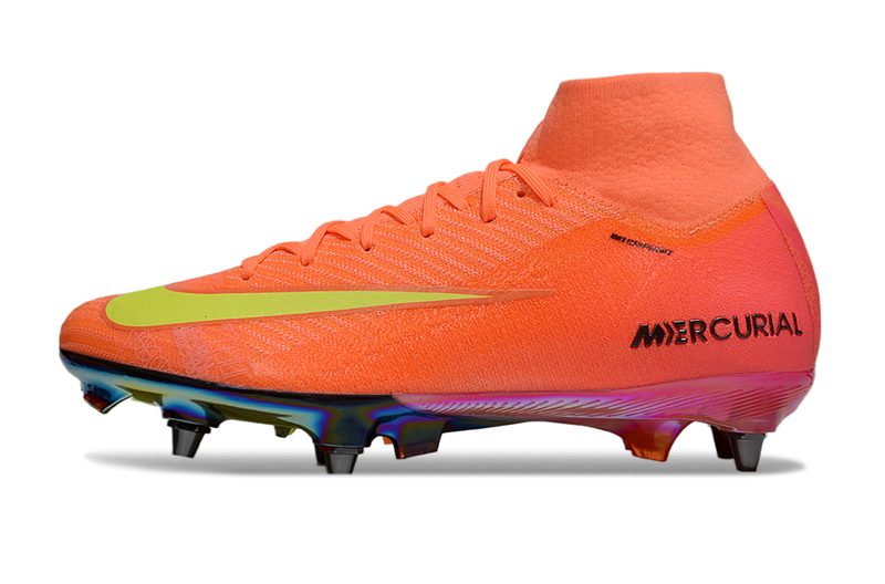 Chuteira Campo Nike Air Zoom Mercurial Superfly 10 Elite Trava Mista Laranja "Cosmic Speed"