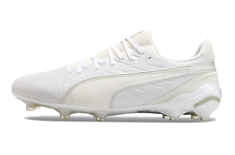 Bota de futbol Puma King Ultimate FG Blanca "Whiteout Pack" 