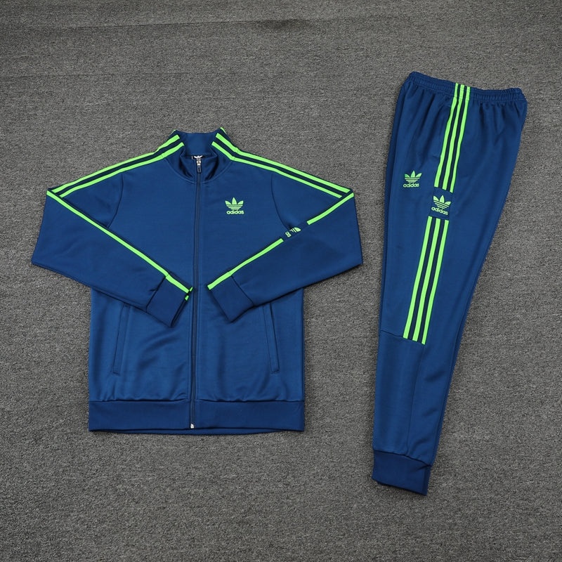 Adidas Sportswear Blue and Green Cold Weather Set