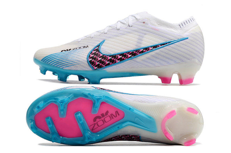 Bota de futbol Nike Air Zoom Mercurial Vapor 15 Elite FG blanca "Blast Pack".