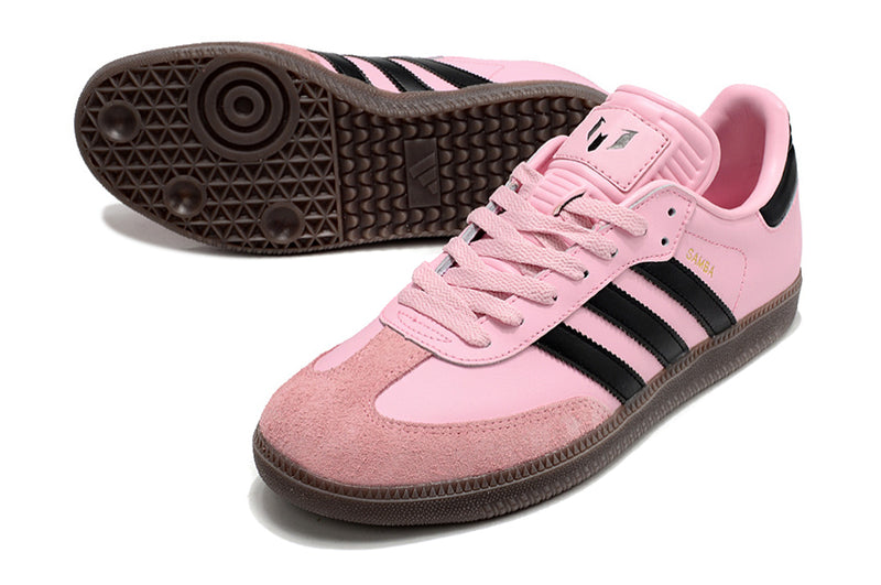 Chuteira Futsal Adidas Lionel Messi x Samba IC Rosa e Preto