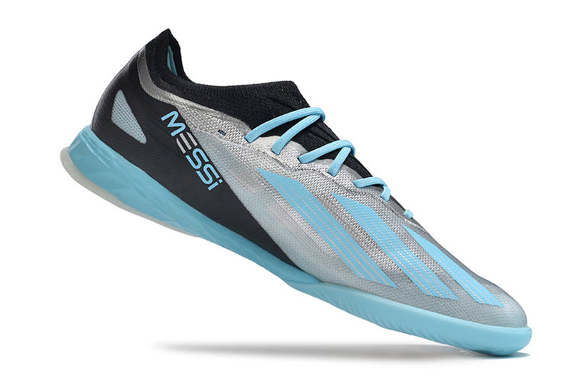 Adidas X CrazyFast Messi.1 IC Silver and Blue "Infinity" Futsal Boot