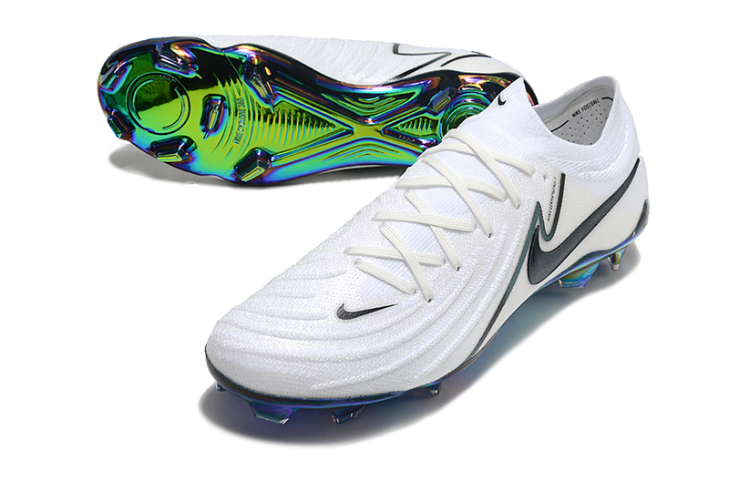 Chuteira Campo Nike Phantom GX 2 Elite FG Branca e Verde