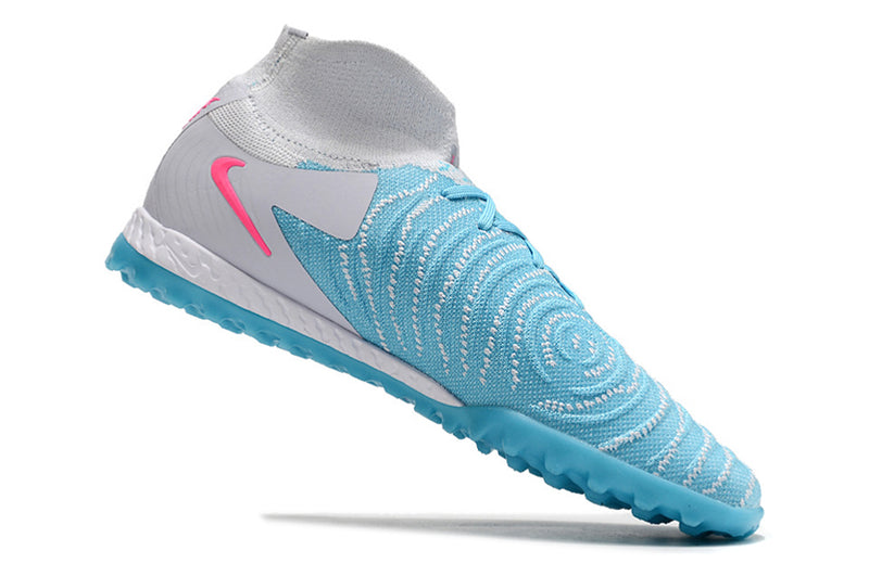 Botes de futbol Nike Phantom Luna Elite TF grises, blaves i rosas