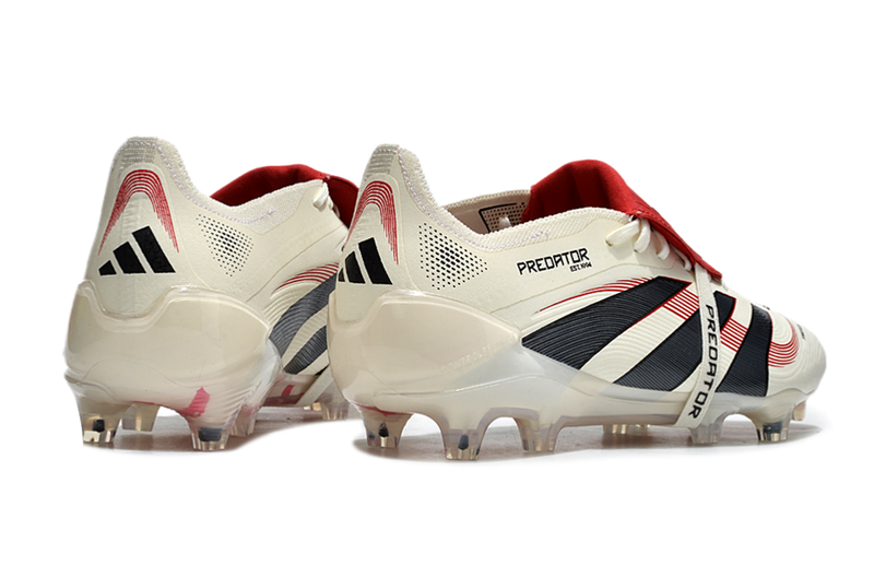 Chuteira Campo Adidas Predator FT 30 Elite FG Bege, Vermelha e Preta