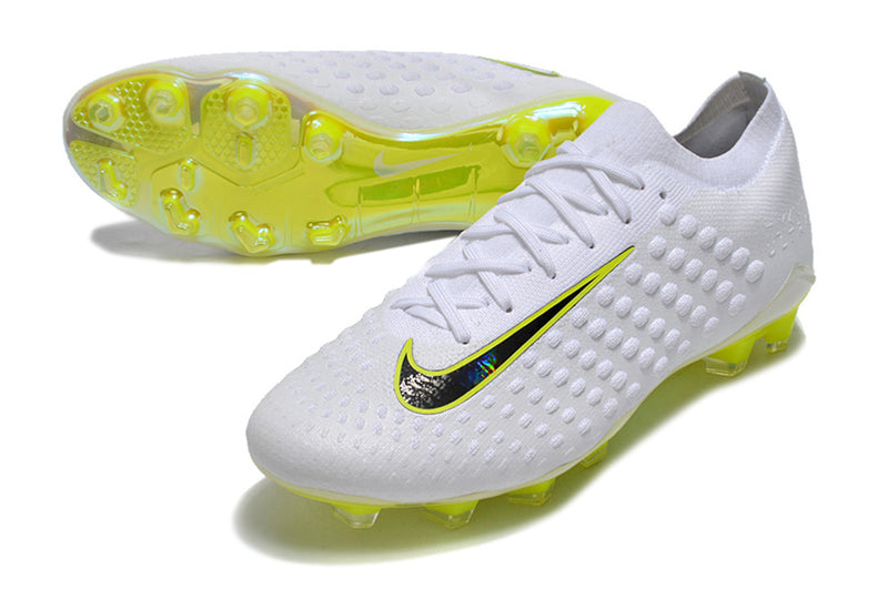 Chuteira Campo Nike Phantom Ultra Venom Elite FG Branca e Verde