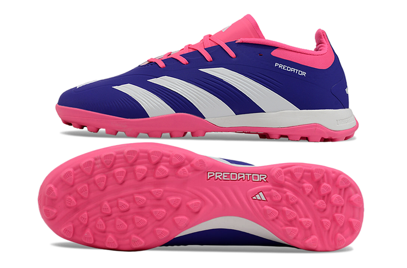 Chuteira Society Adidas Predator Elite TF Azul e Rosa