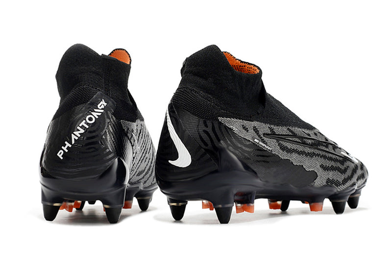 Chuteira Campo Nike Phantom GX DF Elite Ponta de Aluminio Preta e Laranja "Black Pack"