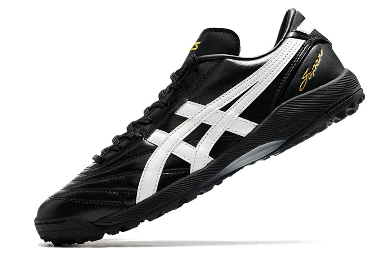 Chuteira Society Asics Japan TF Preta e Branca