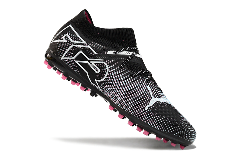 Puma Future 7 MG Black and Pink Soccer Cleats 