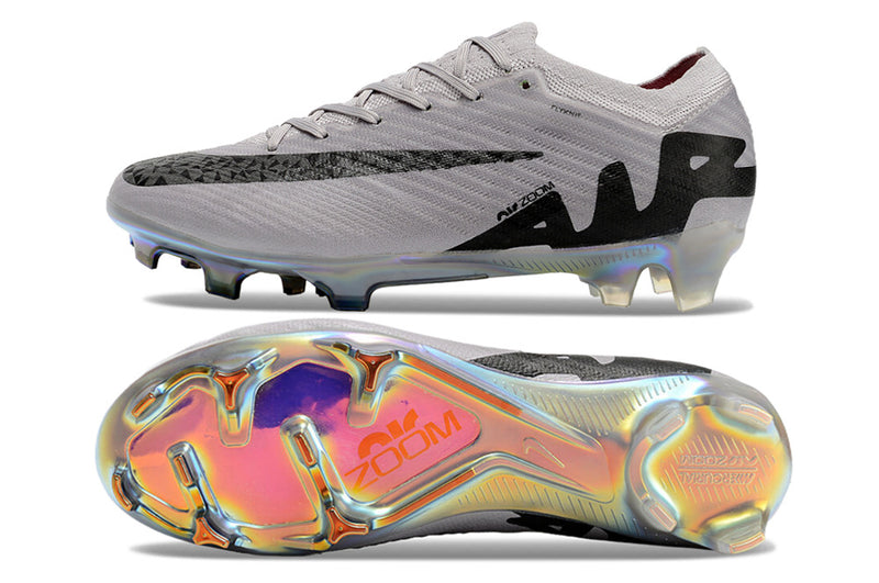 Nike Air Zoom Mercurial Vapor 15 Elite FG Silver and Black "Rising Gem Pack" Kids' Football Boots 