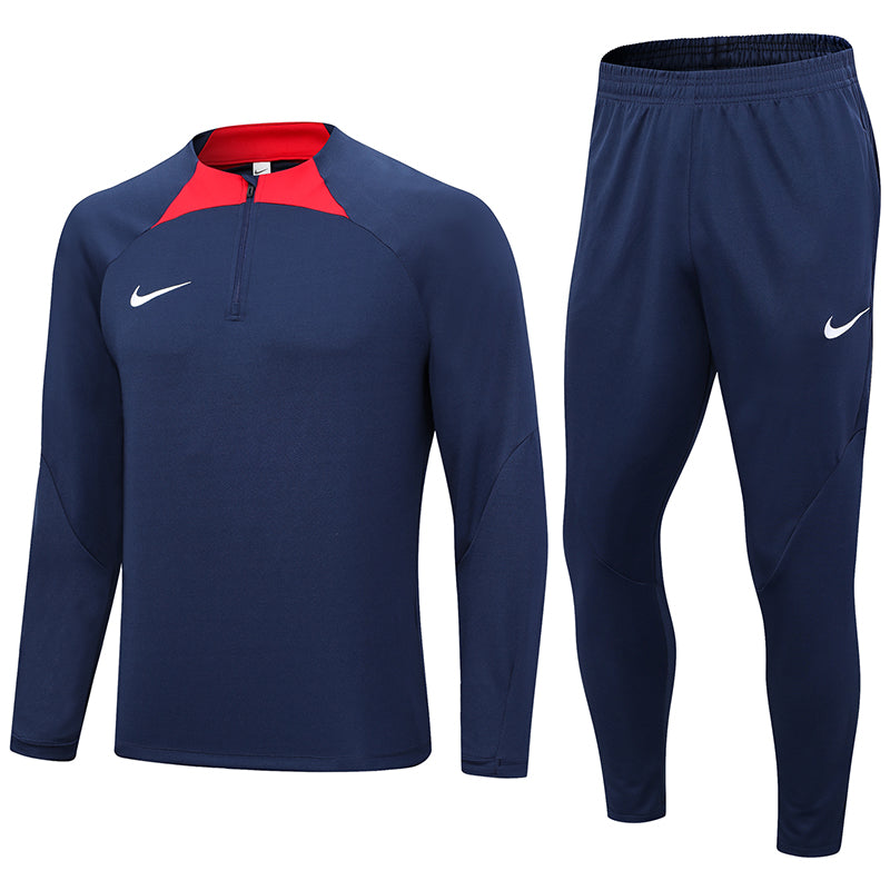 Conjunt fred d'entrenament Nike blau i vermell