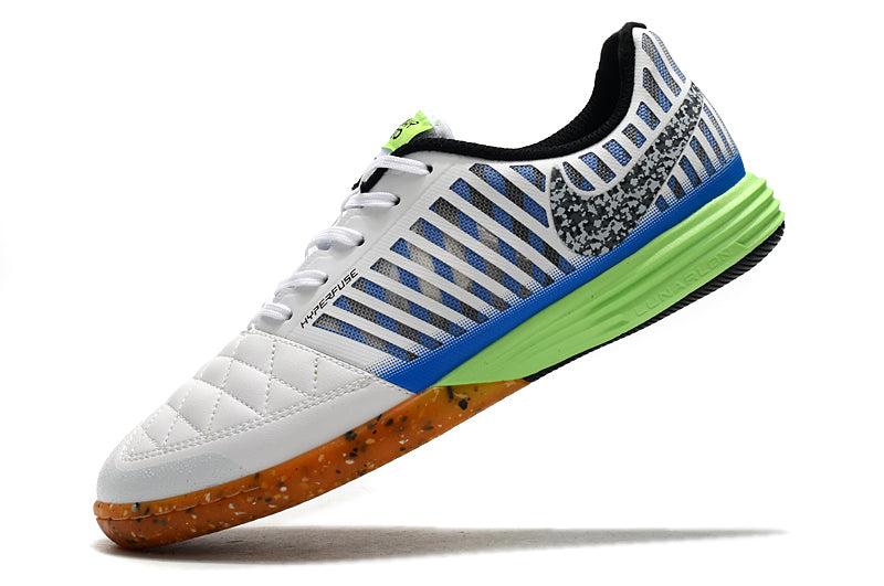 Chuteira Futsal Nike Lunar Gato II IC Branca, Azul e Verde