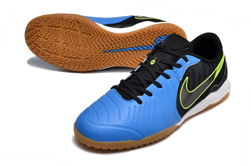 Chuteira Futsal Nike Tiempo Legend 10 Academy IC Preta e Azul