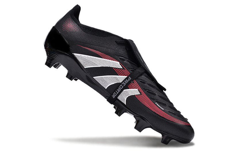 Chuteira Campo Adidas Predator FT 30 Elite FG Preta e Vermelha "Stealth Victory"