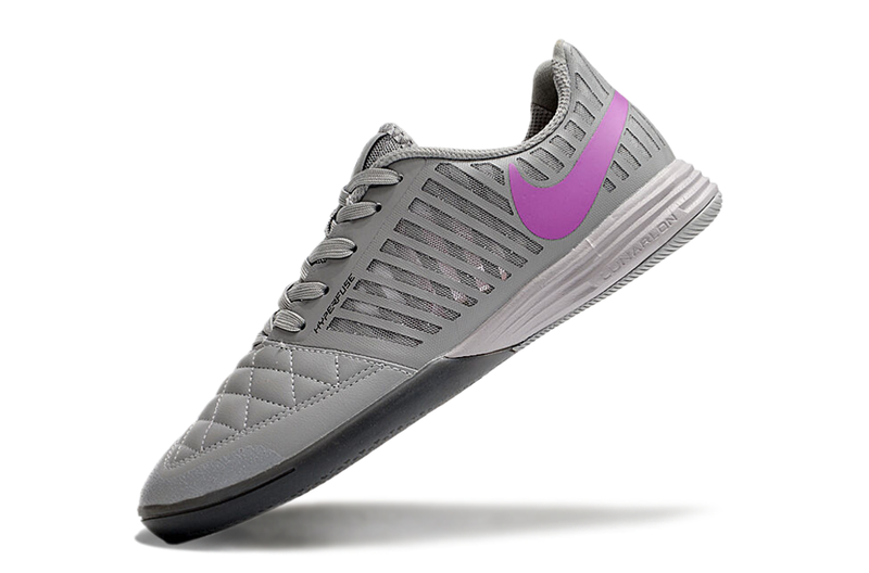 Chuteira Futsal Nike Lunar Gato II IC Cinza e Roxo