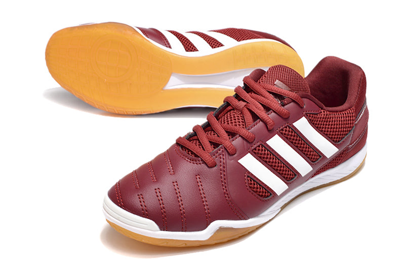 Adquira Chuteira Futsal Adidas Top Sala IC com Frete Grátis e 2 Brindes (Meia Antiderrapante + Bolsa) na Farda de Boleiro!