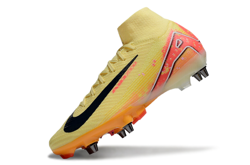 Chuteira Campo Nike Air Zoom Mercurial Superfly 10 Elite Trava Mista Amarelo e Laranja "Mbappe's"