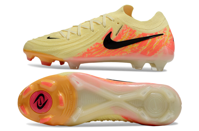 Chuteira Campo Nike Phantom GX 2 Elite FG Amarelo e Laranja