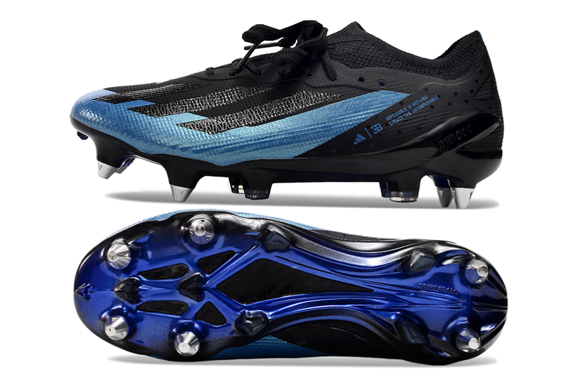 Bota de futbol Adidas X Crazyfast.1 Aluminum Toe Negre i Blau "Bugatti". 