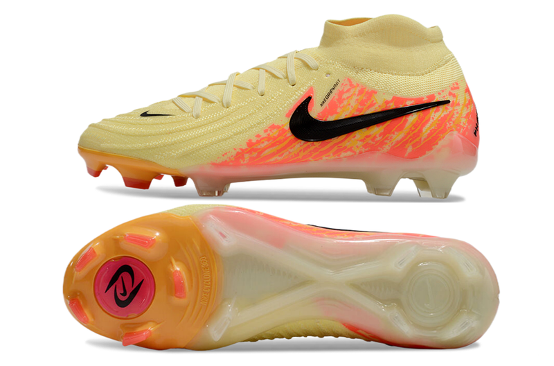 Chuteira Campo Nike Phantom Luna 2 Elite FG Amarelo e Laranja