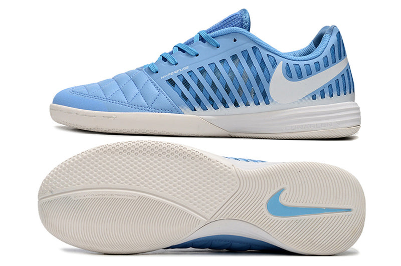 Bota de futbol sala Nike Lunar Gato II IC blau i blanc