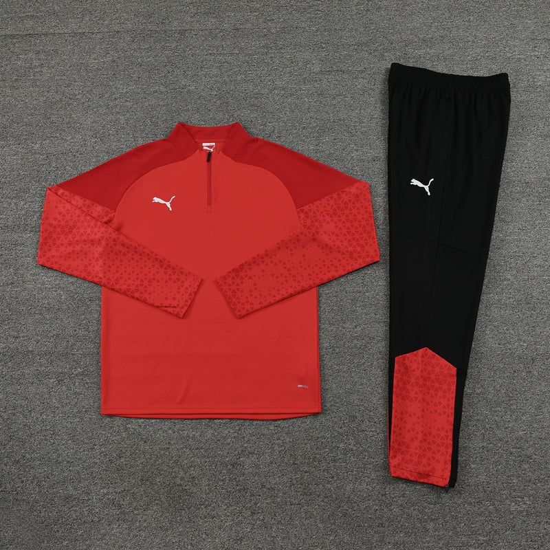 Puma Training Cold Weather Set Red and Black