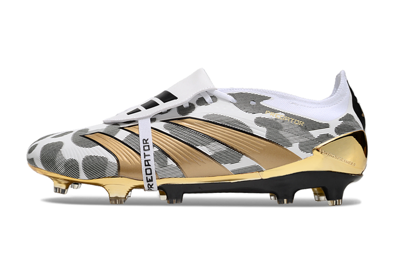 Chuteira Campo Adidas Predator FT 30 Elite FG Branca e Dourada "Generation Pred 2.0 Pack"