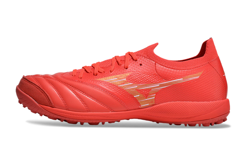 Chuteira Society Mizuno Morelia Neo Sala TF Vermelha "Release"