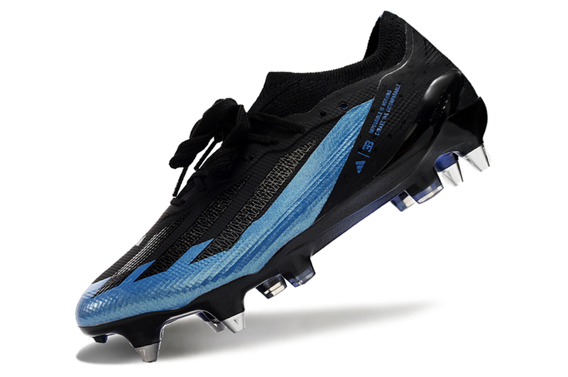 Bota de futbol Adidas X Crazyfast.1 Aluminum Toe Negre i Blau "Bugatti". 