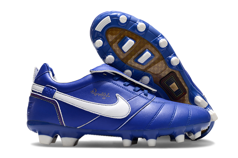 Nike Retro Tiempo Legend R10 Elite Blue and White Football Boots 