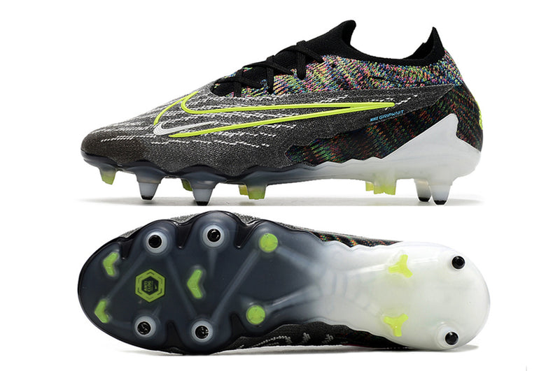 Nike Phantom GX Elite Aluminum Spike Black and Green "Link Pack" Field Football Boot