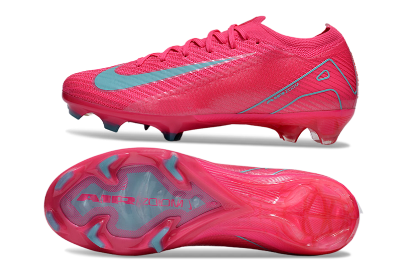 Chuteira Campo Nike Air Zoom Mercurial Vapor 16 Elite FG Rosa e Azul