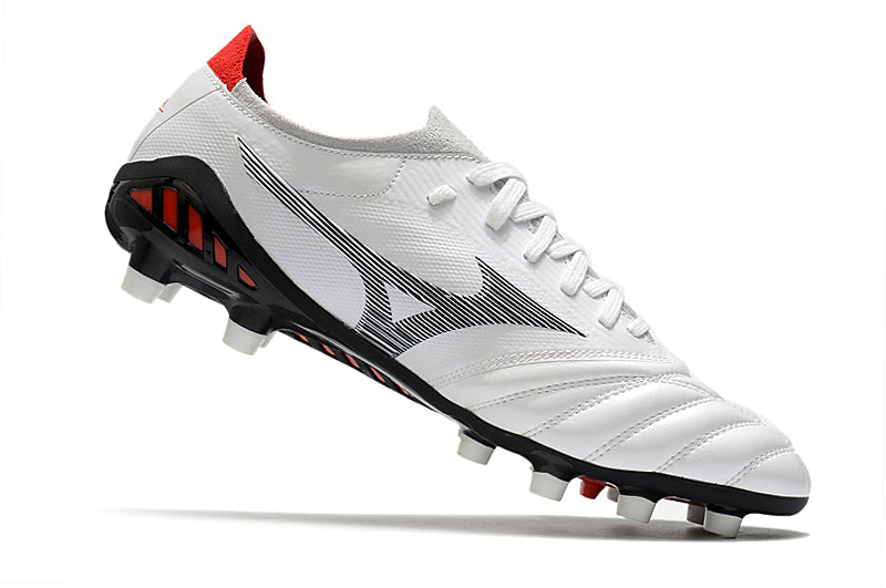 Botes de futbol Campo Mizuno Morelia Neo 3 FG en blanc, plata i negre