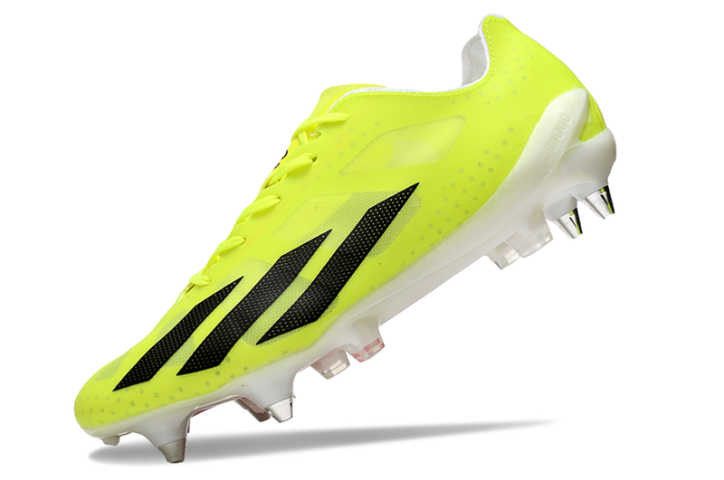 Bota de futbol Adidas X Crazyfast+ verda amb punta d'alumini "Solar Energy"