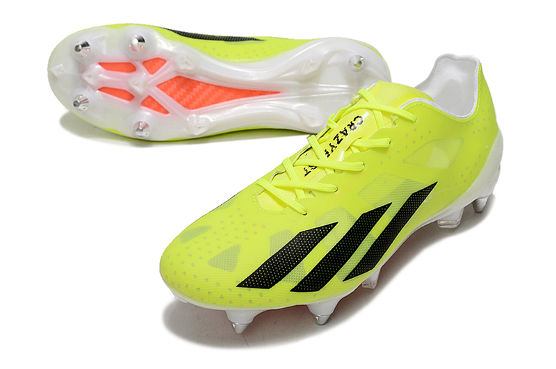 Bota de futbol Adidas X Crazyfast+ verda amb punta d'alumini "Solar Energy"