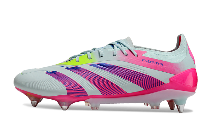 Adidas Predator Elite Aluminium Spike Field Football Boots White and Pink "Stellar Icon Pack" 