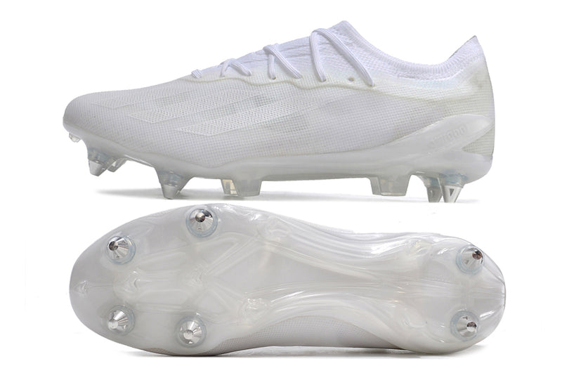 Bota de futbol Adidas X CrazyFast.1 Blanca amb punta d'alumini "Pearlized Pack" 