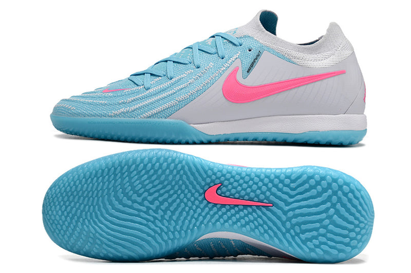 Bota de futbol sala Nike Phantom GX 2 Elite IC gris, blau i rosa